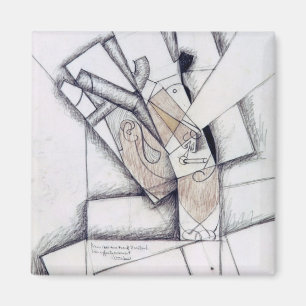 Der Raucher, 1912 (Holzkohle u. Rotkreide auf Magnet