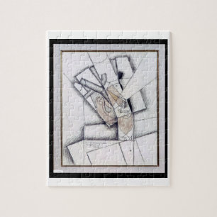 Der Raucher, 1912 (Holzkohle u. Rotkreide auf Puzzle