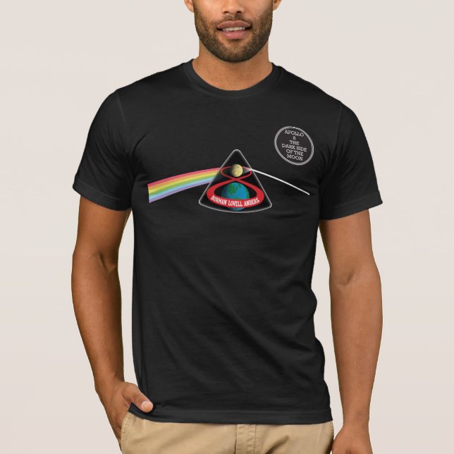 Der Raum der Männer Hipsters® Apollo 8" dunkle T-Shirt (Vorderseite)