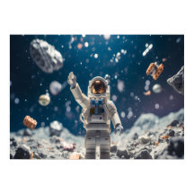 Der Raum Mann Im Weltraum Wand