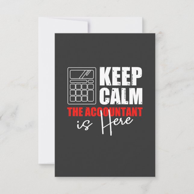 Der Rechnungsführer ist hier Dankeskarte (Vorderseite)