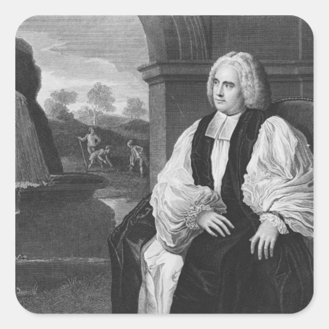 Der rechte Rückzug George Berkeley Quadratischer Aufkleber (Vorderseite)