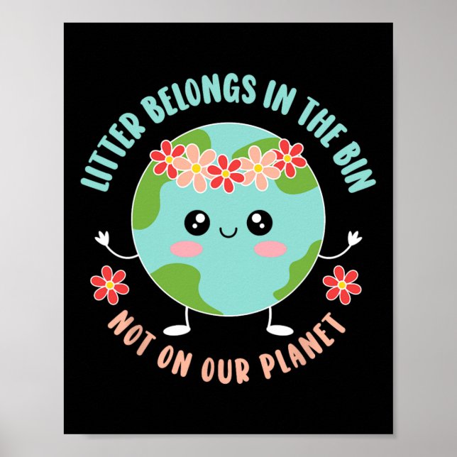 Der Recycelnd Klimawandel als Anti-Littering Poster (Vorne)