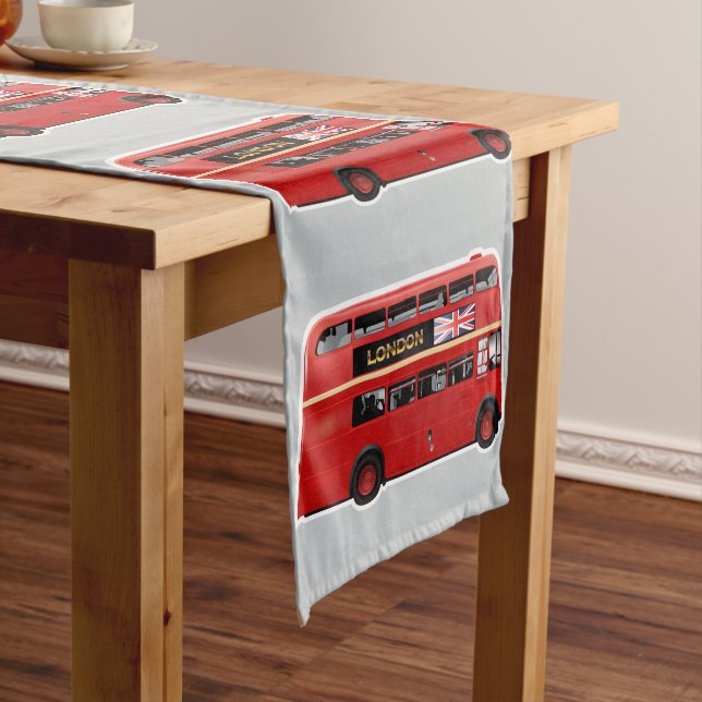 Der Red Double-Decker London-Bus Kurzer Tischläufer (Beispiel)