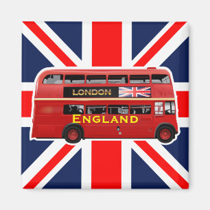 Der Red London Double Decker Bus Magnet