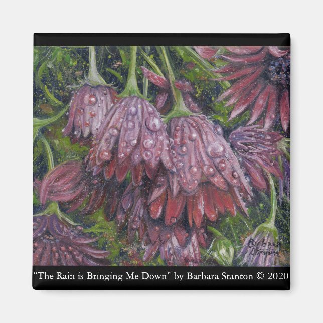 "Der Regen bringt mich runter" Magnet (Vorne)