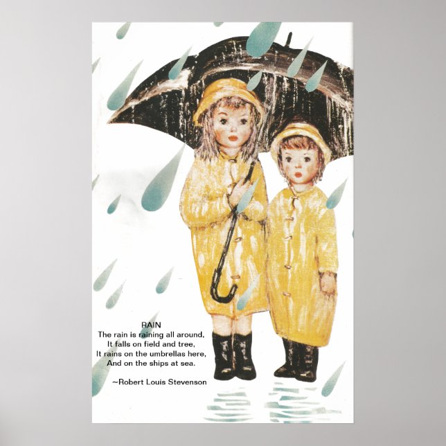 Der Regen regnet Poster (Vorne)