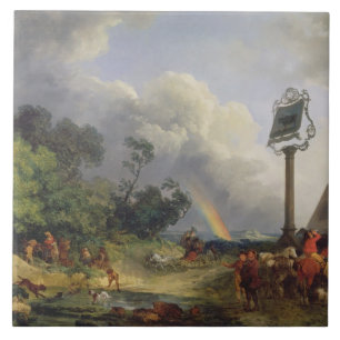 Der Regenbogen, 1784 (Öl auf Leinwand) Fliese