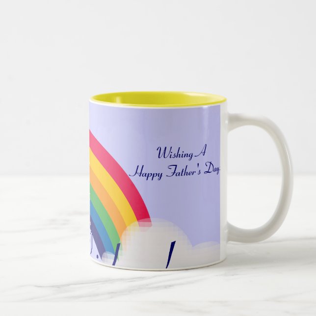 Der Regenbogen des Vaters! - Fertigen Sie Zweifarbige Tasse (Rechts)