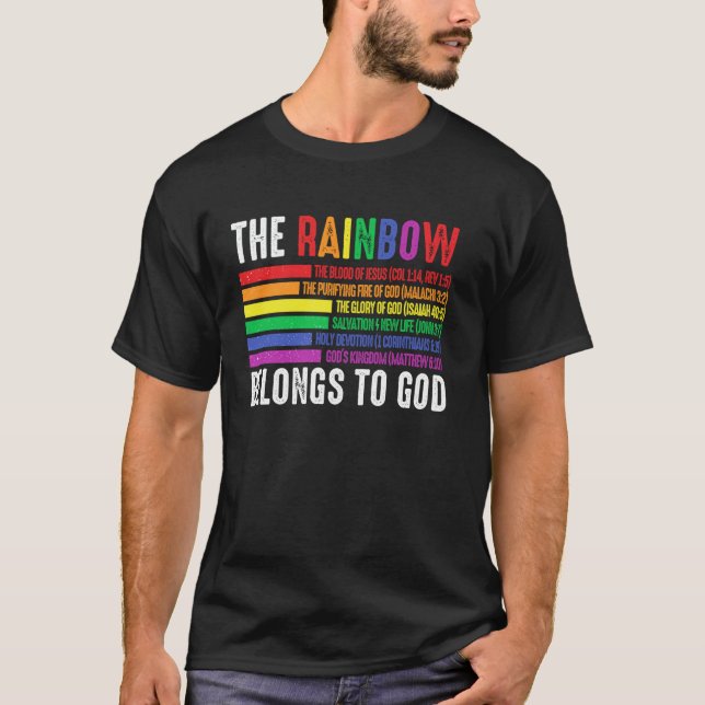 Der Regenbogen gehört Gott T-Shirt (Vorderseite)