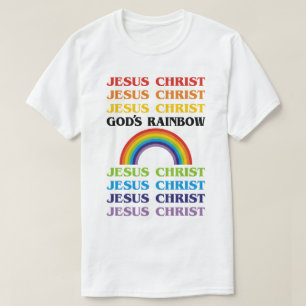 Der Regenbogen-Jesus Christus des Gottes T-Shirt