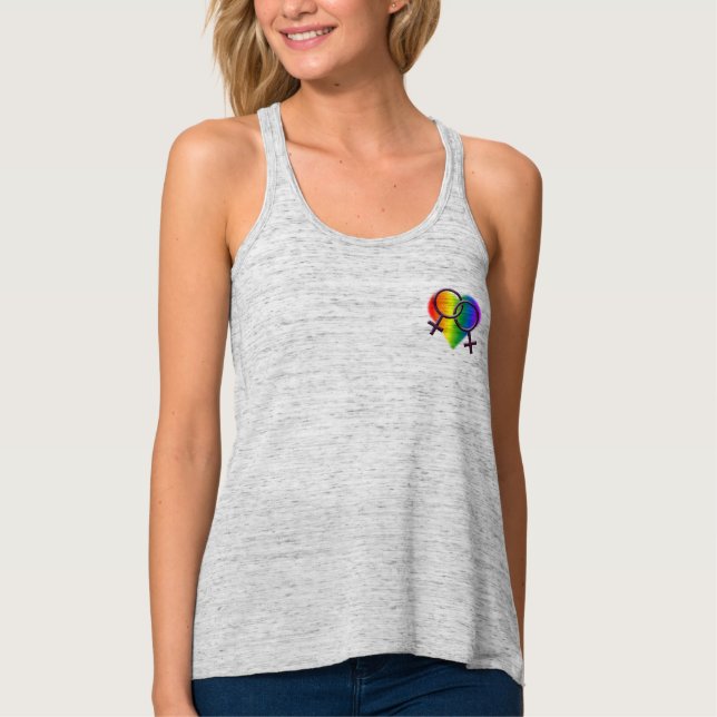 Der Regenbogen-Liebe-Behälter-Spitze der Gay Tank Top (Vorderseite)