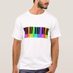 Der Regenbogen-Tastatur-T - Shirt des Musikers