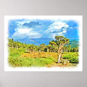 Der Regenbogen wird in der Wolke zu sehen sein Poster