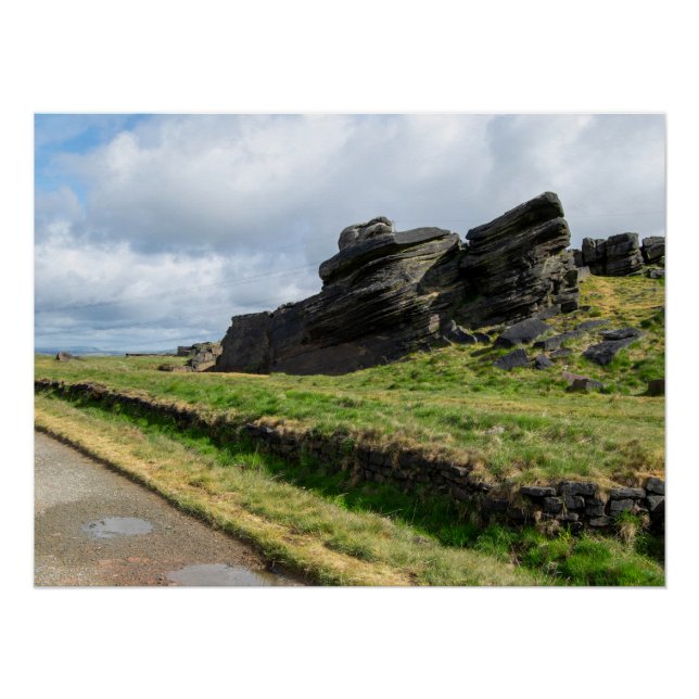 Der Regenstein, die schwarze Kante Poster (Vorderseite)