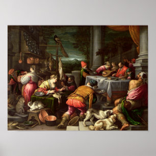 Der reiche Mann und Lazarus, 1590-1595 Poster