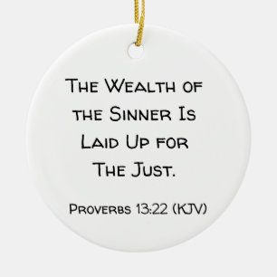 Der Reichtum des Siegers ist für die Gerechten auf Keramik Ornament