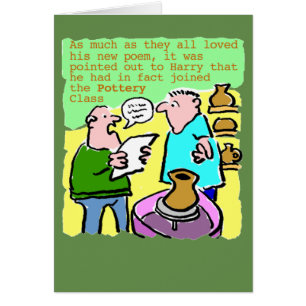 Der reife Schüler liest ein Gedicht in der Töpferk