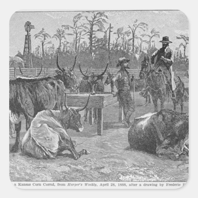 Der reisende Tinker Quadratischer Aufkleber (Vorderseite)