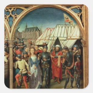 Der Reliquary von St Ursula, 1489 Quadratischer Aufkleber