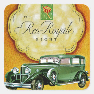 Der Reo-Royale Eight Quadratischer Aufkleber