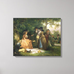 Der Repast des Anglers (Öl auf Leinwand) Leinwanddruck