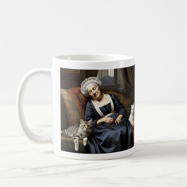 " DER REPOSE DER KATZLADY " KAFFEETASSE (Links)