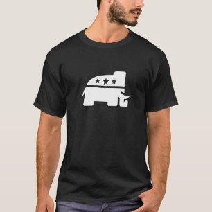 Der republikanische Elephant Mascot bekam die kons T-Shirt