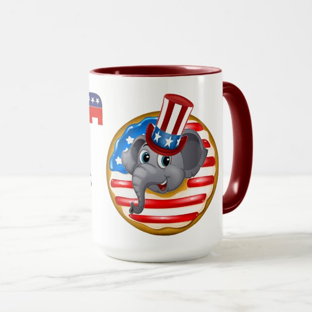 Der republikanische Gott segne Amerika Doughnut Tasse (VorderseiteRechts)