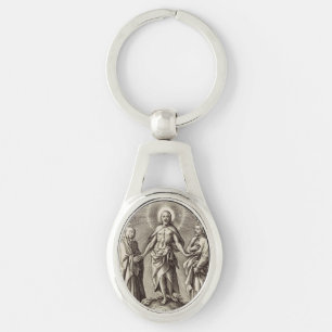 Der Retreen Christus steht auf einem Hügel Schlüsselanhänger