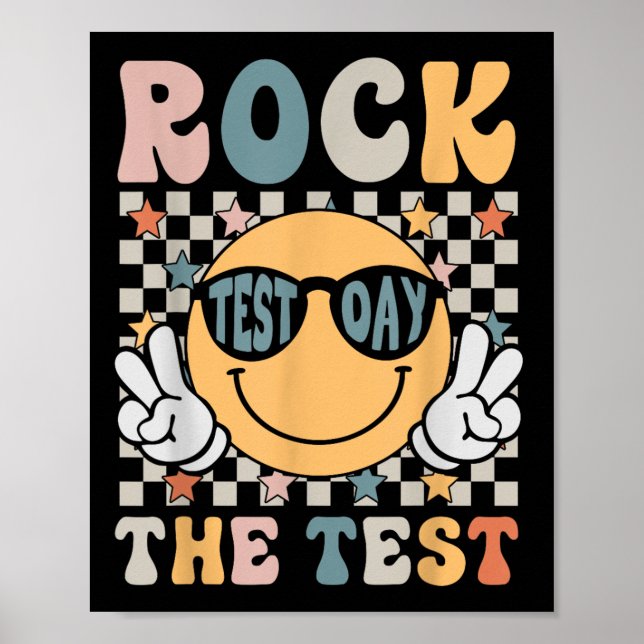 Der Retro-Lächellehrer des Testtages wird abgespie Poster (Vorne)