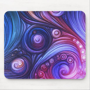 Der Retro-Lila-Paisley-Laptop, Desktop-Computer Mousepad