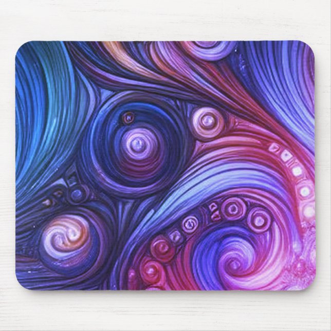 Der Retro-Lila-Paisley-Laptop, Desktop-Computer Mousepad (Vorne)