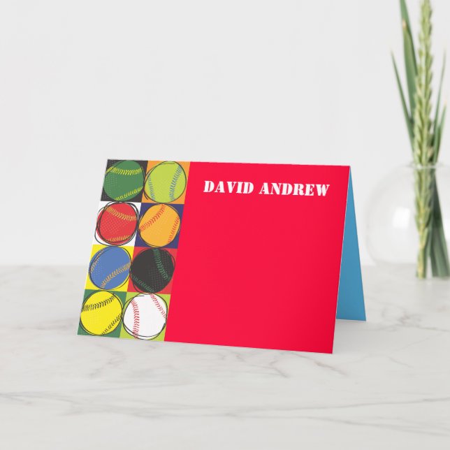 Der Retro themenorientierte Baseball danken Ihnen Dankeskarte (Vorderseite)