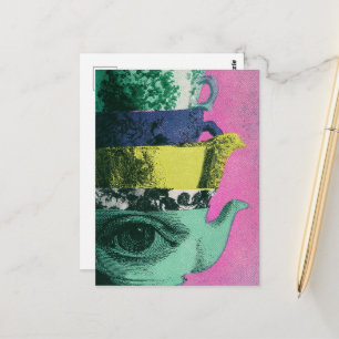 Der Retro-Wasserkocher-Stapel Postkarte