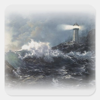 Der Retter Quadratischer Aufkleber