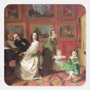 Der Rev. und die Frau Palmer-Lovell mit ihrer Quadratischer Aufkleber