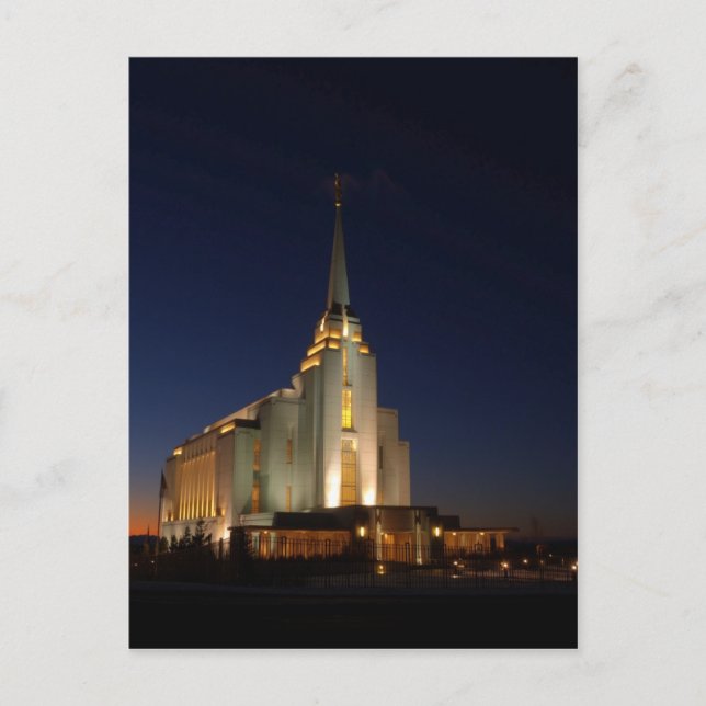 Der Rexburg LDS Tempel Postkarte (Vorderseite)