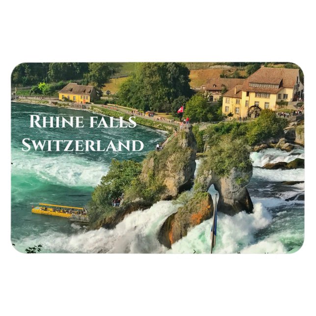 Der Rhein fällt in der Schweiz Magnet (Horizontal)