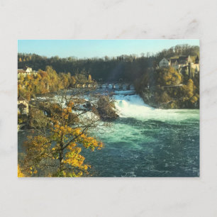 Der Rhein fällt in der Schweiz Postkarte