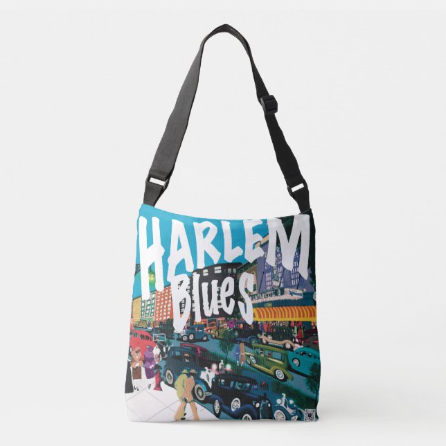 Der Rhythmus der Harlem Blues Crossbody Bag Tragetaschen Mit Langen Trägern (Vorderseite)