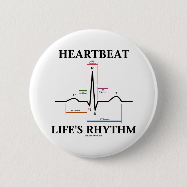 Der Rhythmus des Herzschlag-Lebens (ECG/EKG Button (Vorderseite)