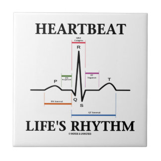 Der Rhythmus des Herzschlag-Lebens (ECG/EKG) Fliese