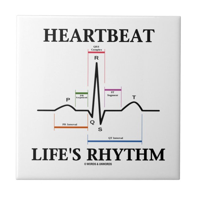 Der Rhythmus des Herzschlag-Lebens (ECG/EKG) Fliese (Vorderseite)