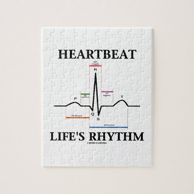 Der Rhythmus des Herzschlag-Lebens (ECG/EKG) Puzzle (Vertikal)