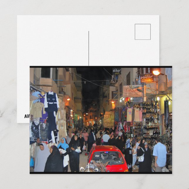 Der Rhythmus des Luxor-Marktes Postkarte (Vorne/Hinten)