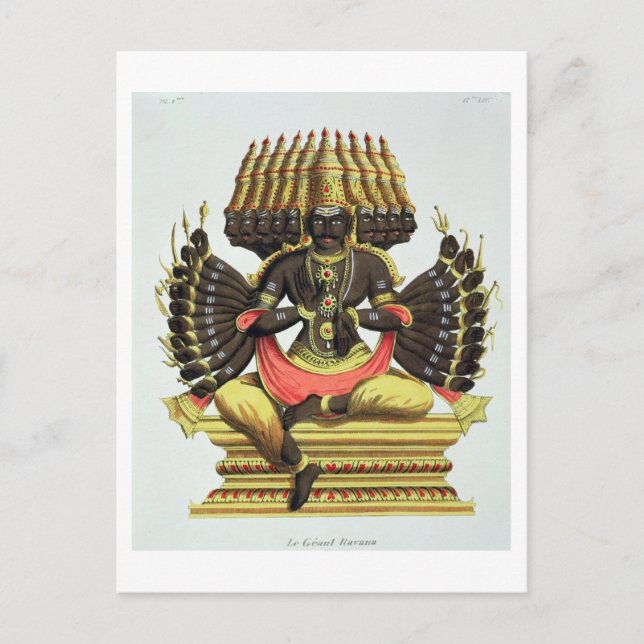 Der Riese Ravana (Farbe litho) Postkarte (Vorderseite)