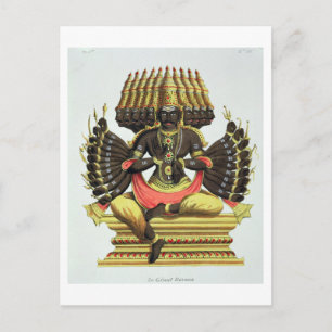 Der Riese Ravana (Farbe litho) Postkarte