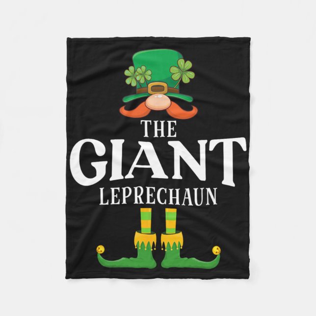 Der Riesen-Leprechaun St. Patricks Day Matching  Fleecedecke (Vorderseite)