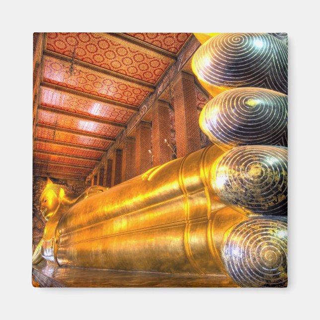 Der riesige Buddha im Tempel, Wat Pho, Magnet (Vorne)